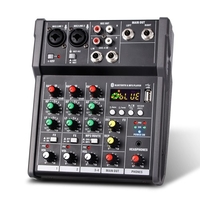 Console de mixage USB portable 4 canaux Table de mixage audio numérique