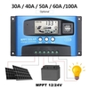 Contrôleur de charge solaire 30A MPPT double affichage LCD USB régulateur de chargeur de panneau de cellule solaire automatique