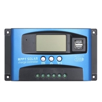 Contrôleur de charge solaire 40A MPPT double affichage LCD USB régulateur de chargeur de panneau de cellule solaire automatique