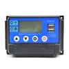 Contrôleur de charge solaire Double affichage LCD USB Régulateur de panneau de cellules solaires automatique Régulateur intelligent PWM avec USB 5V 2.5A