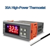 Contrôleur de commutateur de température numérique 7016A 30A haute puissance ℃ ℉ Affichage Chauffage Refroidissement Capteur NTC Thermostat de contrôle de température pour congélateur