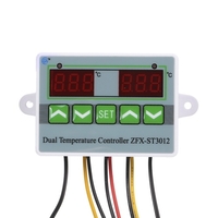 Contrôleur de température numérique intelligent avec double affichage ZFX-ST3012 12V / 120W Thermostat Électrique Commande de température