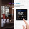 Contrôleur de température numérique Wi-Fi Smart Thermostat 5A pour eau/chaudière à gaz APP Télécommande Commande vocale Hebdomadaire Programmable Thermostats avec écran tactile LCD pour bureau à domicile 86x86mm