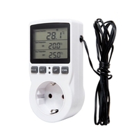 Contrôleur de thermostat numérique pour terrarium aquarium Reptiles sortie à température contrôlée avec minuterie et sonde pour réfrigérateur incubateur de germination de graines de serre