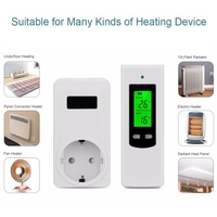 Contrôleur de thermostat sans fil domestique et jeu de prises Modes de chauffage et de refroidissement Réglage de la température de l