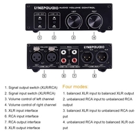 Contrôleur de volume audio passif avec interface XLR et RCA en mode entièrement équilibré et à extrémité unique pour haut-parleur préamplificateur de système stéréo domestique