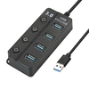 Convertisseur de concentrateur USB3.0 haute vitesse 4 en 1 avec 4 ports d