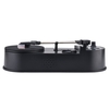 Convertisseur vinyle à entraînement direct vers MP3 Platine vinyle vers MP3 Adaptateur vers disque U/carte Micro SD Port AUX 3, 5 mm 2 vitesses réglables,  Noir