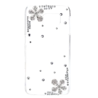 Coque de Téléphone en Diamant,  Deux fleurs pour Samsung Galaxy S6