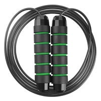 Corde à sauter à roulement à billes réglable avec poignée antidérapante et corde de vitesse de remise en forme pour exercices d