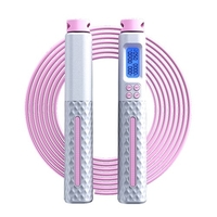 Corde à sauter 2 en 1 avec 3 modes de saut Corde à sauter intelligente sans fil avec corde à compteur numérique pour la remise en forme des sports de gymnastique