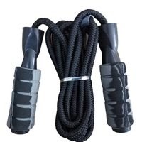 Corde à sauter corde en coton tressé poignée antidérapante pour adultes enfants formation corde à sauter