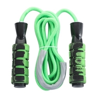Corde à sauter corde en coton tressé poignée antidérapante pour adultes enfants formation corde à sauter