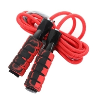 Corde à sauter corde en coton tressé poignée antidérapante pour adultes enfants formation corde à sauter