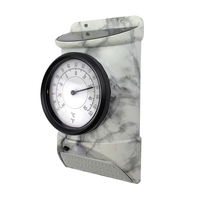 Corps de lampe murale extérieure solaire Détecion infrarouge + Contrôle de la lumière IP44 Apparence de marbre blanc - Thermomètre