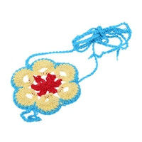 Coton fil Crochet pied chaîne Bracelet bracelet de cheville coloré fleur sandales de plage pieds nus pour 2