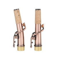 Cou de Saxophone 16.7mm Diamètre Connecteur Laiton Vert Laqué Saxophone Bend & Droit Cou Sax Pièces Accessoires pour Soprano Sax
