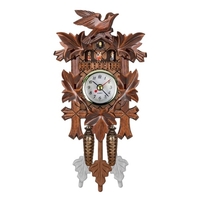 Coucou Horloge Murale Oiseau Bois Décorations Suspendues pour Home Cafe Restaurant Art Vintage Chic Swing Salon Style 1