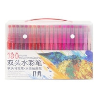 Couleurs vives Ensemble de stylos pinceaux à double pointe 0.4mm Fineliner & Brush Tip Marqueurs d