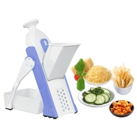 Coupe-légumes sûr pour cuisine réglable légumes Mandoline trancheuse hachoir avec conteneur brosse de nettoyage