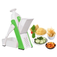 Coupe-légumes sûr pour cuisine réglable légumes Mandoline trancheuse hachoir avec conteneur brosse de nettoyage