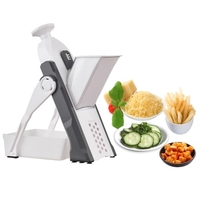 Coupe-légumes sûr pour cuisine réglable légumes Mandoline trancheuse hachoir avec conteneur brosse de nettoyage