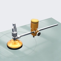Coupe-verre circulaire robuste avec ventouse de 54 mm Coupe-cercle en verre réglable pour cylindre d
