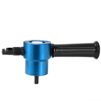 Coupeur de grignoteur de tôle à deux têtes 360 degrés Réglable Perceuse Attachement Accessoires pour outils électriques Outils de coupe