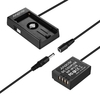 Coupleur de batterie factice Andoer NP-W126 avec câble à ressort + support de plaque de batterie NP-F970 F750