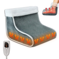 Coussin chauffant électrique pour les pieds avec 6 niveaux de chaleur 4 thérapies de chauffage à réglage de minuterie