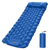 Coussin de couchage gonflable à pied imperméable portatif extérieur avec oreiller d