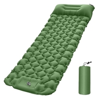 Coussin de couchage gonflable à pied imperméable portatif extérieur avec oreiller d