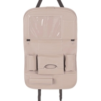 Coussin de siège arrière auto en cuir PU avec organisateur en cuir PU