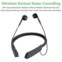 Écouteur sans fil pour moniteur de cou avec récepteur de 3, 5 mm,  réduction du bruit,  écouteur intra-auriculaire rechargeable à faible latence pour l