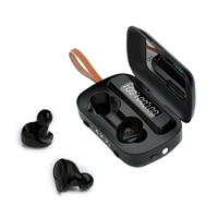 Écouteurs à affichage LED sans fil BT5.1 casque HiFi qualité sonore casques antibruit avec cabine de Charge 2000mAh