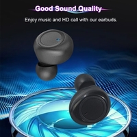 Écouteurs Bluetooth 5.0 Mini TWS Véritable casque sans fil Casque de sport Écouteurs intra-auriculaires avec étui de chargement pour micro Affichage numérique de la batterie