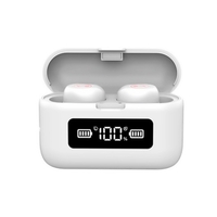 Écouteurs F9-281 TWS (Note de musique) Écouteurs sans fil BT 5.0 Écouteurs stéréo avec microphone intégré Contrôle tactile Affichage numérique LED Technologie de suppression du bruit des basses profondes 2000mAh Power Bank Case IPX5 Casque de spo