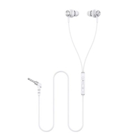 Écouteurs filaires Lenovo QF-310 Basses lourdes Son cristallin Ergonomique Confort-Fit Écouteurs intra-auriculaires à télécommande en ligne avec micro compatibles avec Smartphone / ordinateur / ordinateur portable / PC pour les films de musique d