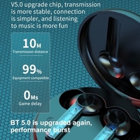 Écouteurs intra-auriculaires BT B16-tws avec réduction du bruit stéréo Écouteurs sport avec écran numérique LED Écouteurs à commande tactile Écouteurs d