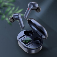 Écouteurs intra-auriculaires BT R22 avec son stéréo / basses profondes Écouteurs de sport étanches avec affichage numérique à LED à commande tactile