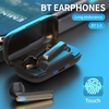 Écouteurs sans fil BT5.0 Transmission haute vitesse Microphone HD Signal stable Indépendant Double hôte Réduction du bruit Noir