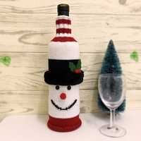 Couvercle de bouteille de vin de Noël Porte-bouteilles modèle Santa Snowman