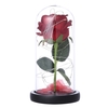 Couvercle en verre Base en bois Rose Flower String Light