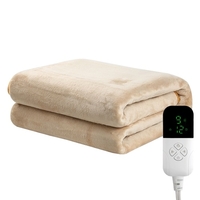 Couverture chauffante électrique Coussin chauffant Couverture en flanelle chaude Chauffage rapide Hiver Body Warmer Housse de matelas confortable 150x80cm avec 2 niveaux de température pour la maison 220-240V