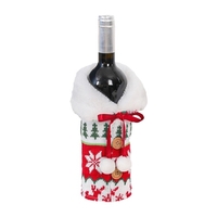 Couverture de bouteille de vin de Noël Chandail Bouteille de Noël Vêtements Décoration de table Cadeau