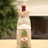 Couverture de bouteille de vin de Noël Couverture de porte-bouteilles de champagne de modèle de père Noël
