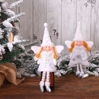 Couverture De Bouteille De Vin De Noël Créative Petit Ange Arbre De Noël Pendentif Décoration De Noël Pour La Décoration De Fête De Noël