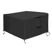 Couverture de foyer étanche Couverture carrée de foyer imperméable Coupe-vent Ripstop Table de foyer Couverture de cheminée extérieure