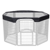 Couverture de parc pour animaux de compagnie de 24 pouces 8 panneaux Couverture de maille de protection solaire pour clôture de chien octogonale