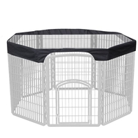 Couverture de parc pour animaux de compagnie de 24 pouces 8 panneaux Couverture de maille de protection solaire pour clôture de chien octogonale